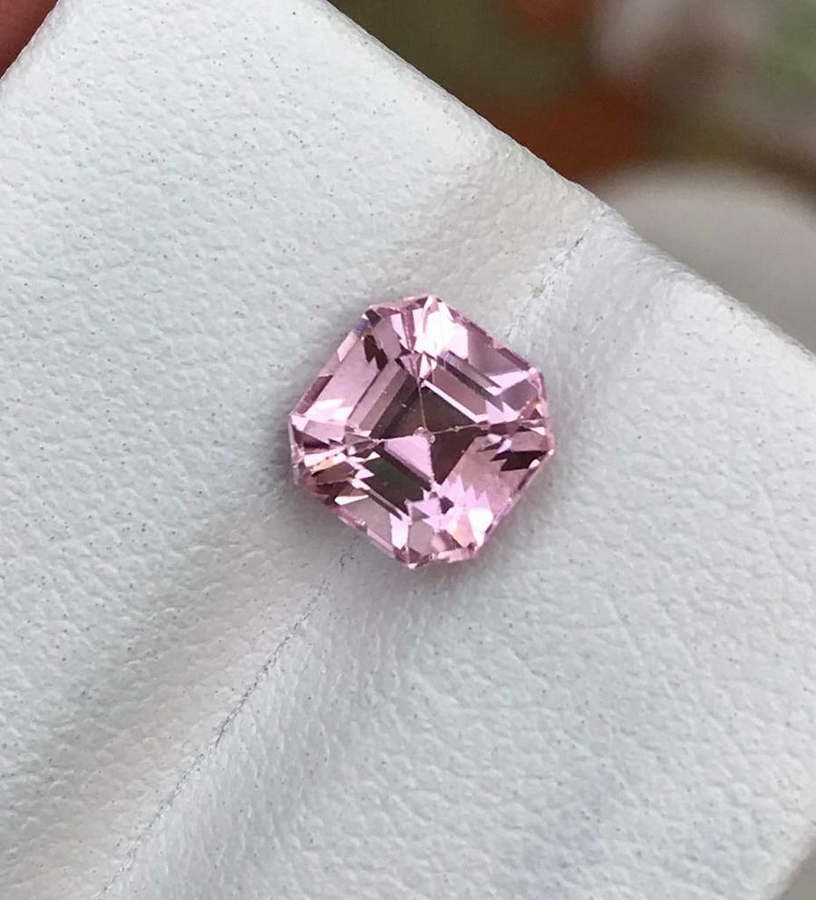 TOURMALINE FOR WOMEN’S RING LOOSE GEMSTONE ASSCHER CUT PINK COLOR, 2 CARAT product image (4)