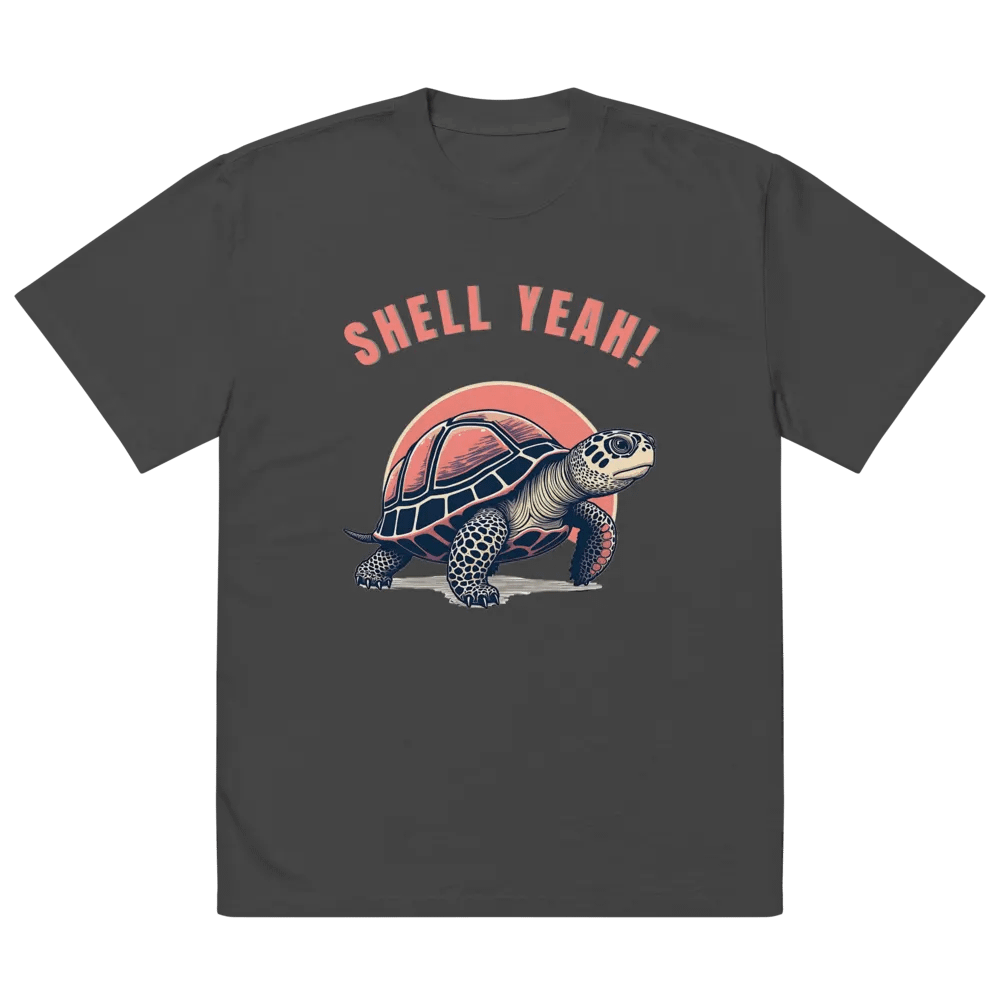 Shell Yeah! Illustrated Turtle Oversized T-Shirt product image (5)