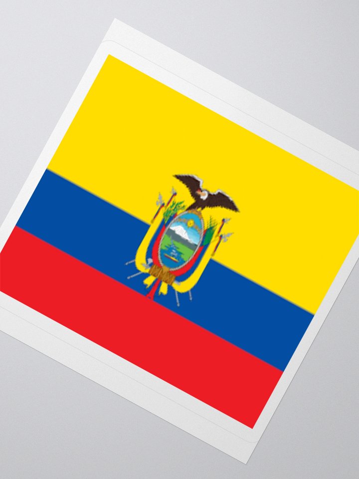 Ecuador Flag Sticker | Coat of Arms Design | Durable Vinyl | 3 Sizes product image (4)