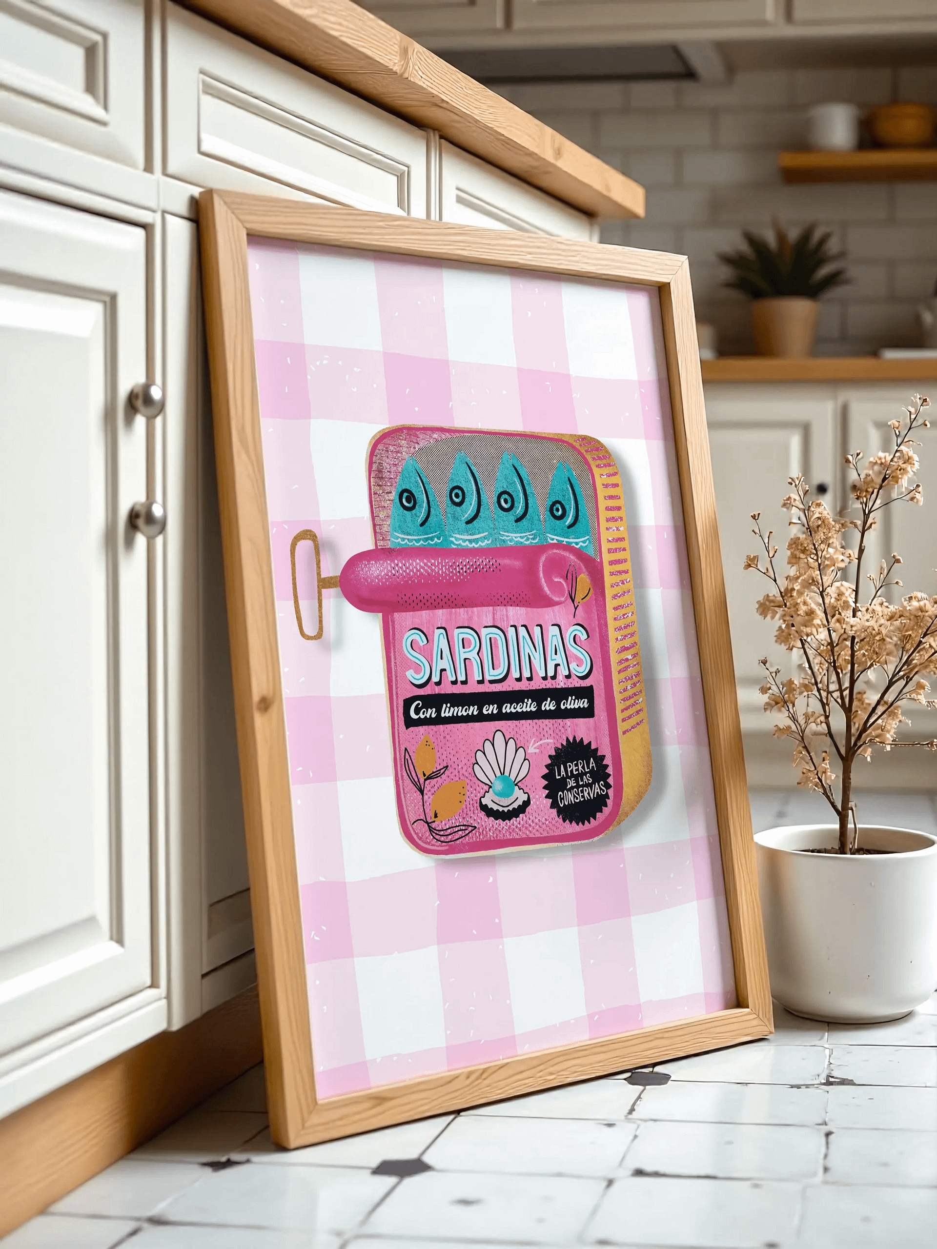 Sardines Print Sardine Tin Vintage Poster Retro Sardine Wall Art Fish Print product image (9)