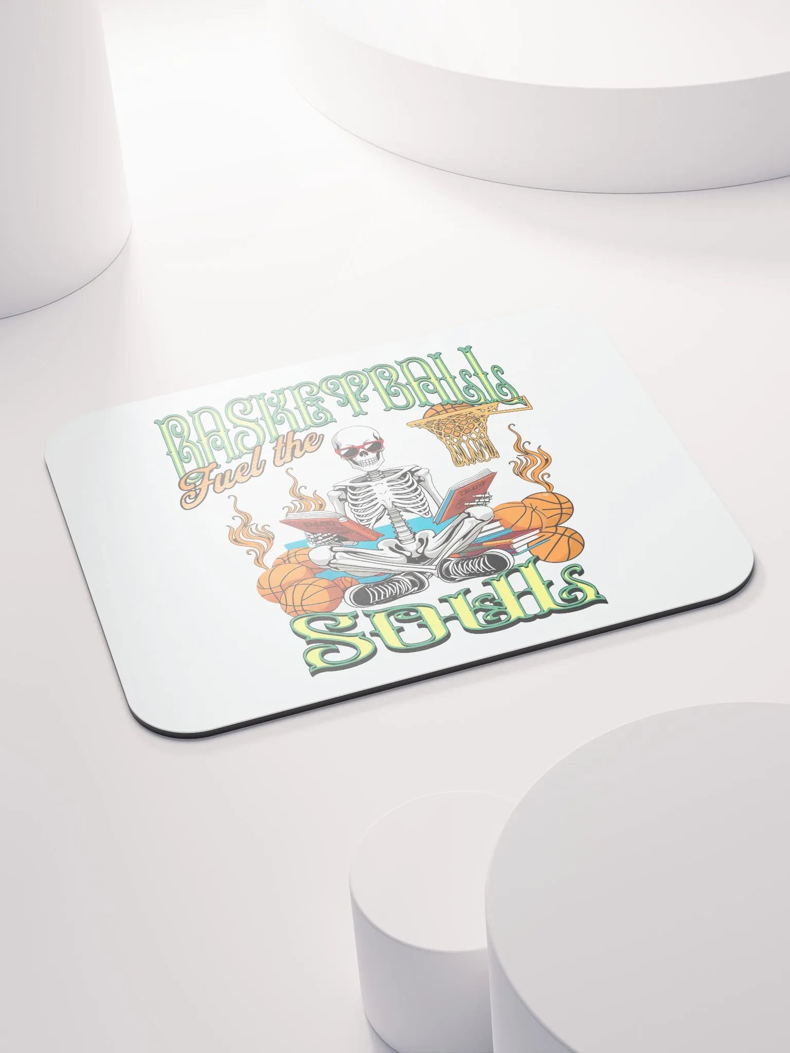 Basketball Fuel The Soul Skeletal Hoop Dreams Mouse Pad product image (2)