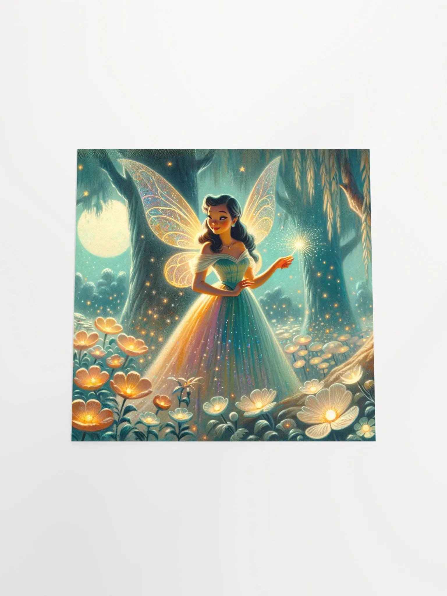 Enchanted Teal Forest Fairy Premium Matte Poster product image (18)