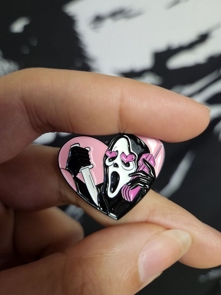 Ghostface Heart Pin product image (1)