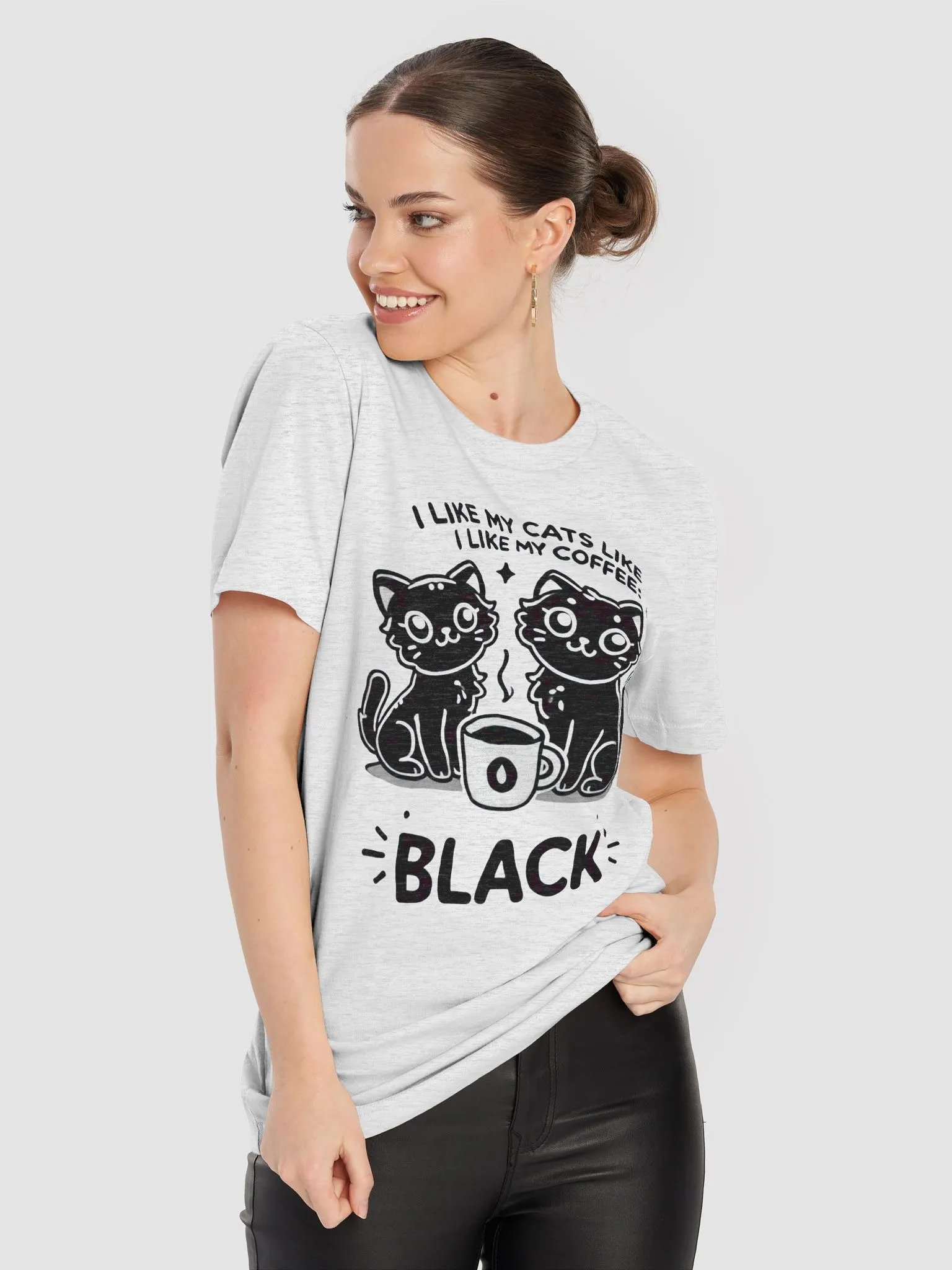 I Like My Cats Like My Coffee: Black - T-Shirt product image (80)