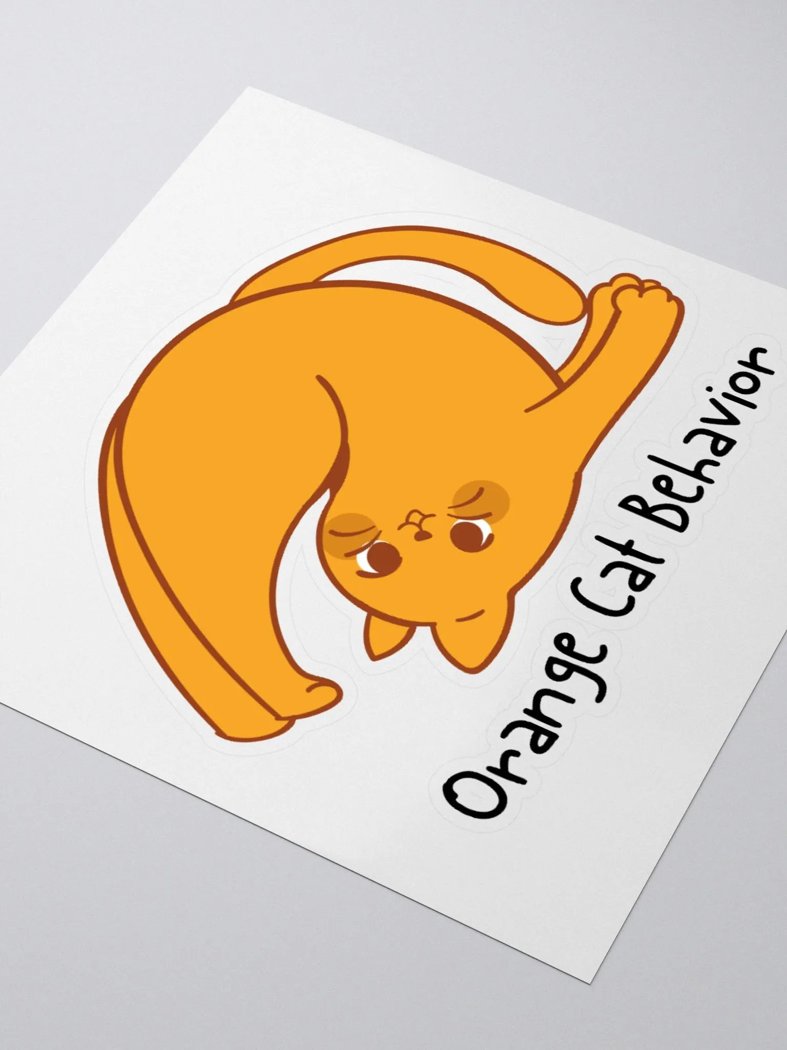 Playful Cat Stretch Kiss-Cut Stickers product image (9)