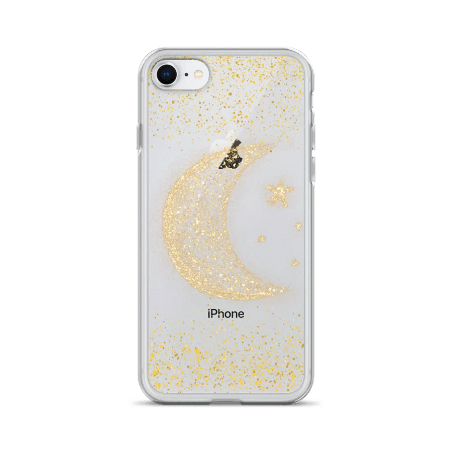 Golden Glitter Crescent iPhone Case product image (1)