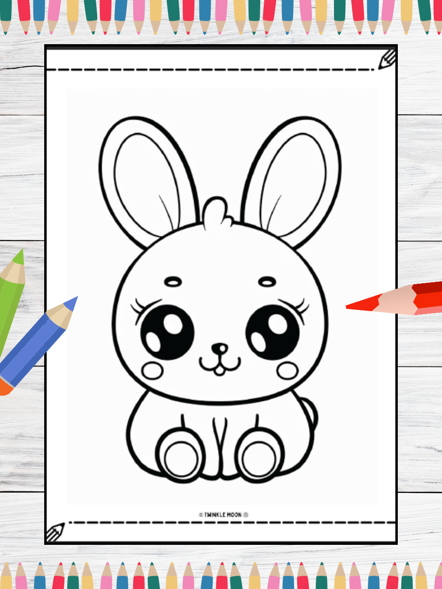 20 Cute Kawaii Coloring Pages#5 (PDF Coloring Pages) product image (5)
