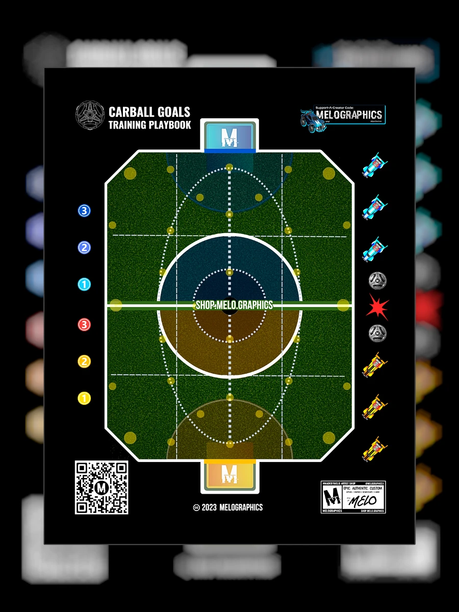 Carball Goals Training Playbook - Stickers & Printable Field Map Pack (Digital) | #MadeByMELO product image (6)