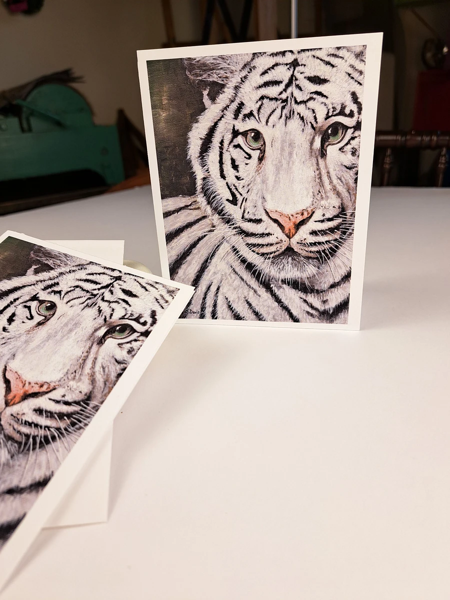 Wildlife Art Greeting Card - White Tiger - Shipping Included product image (4)