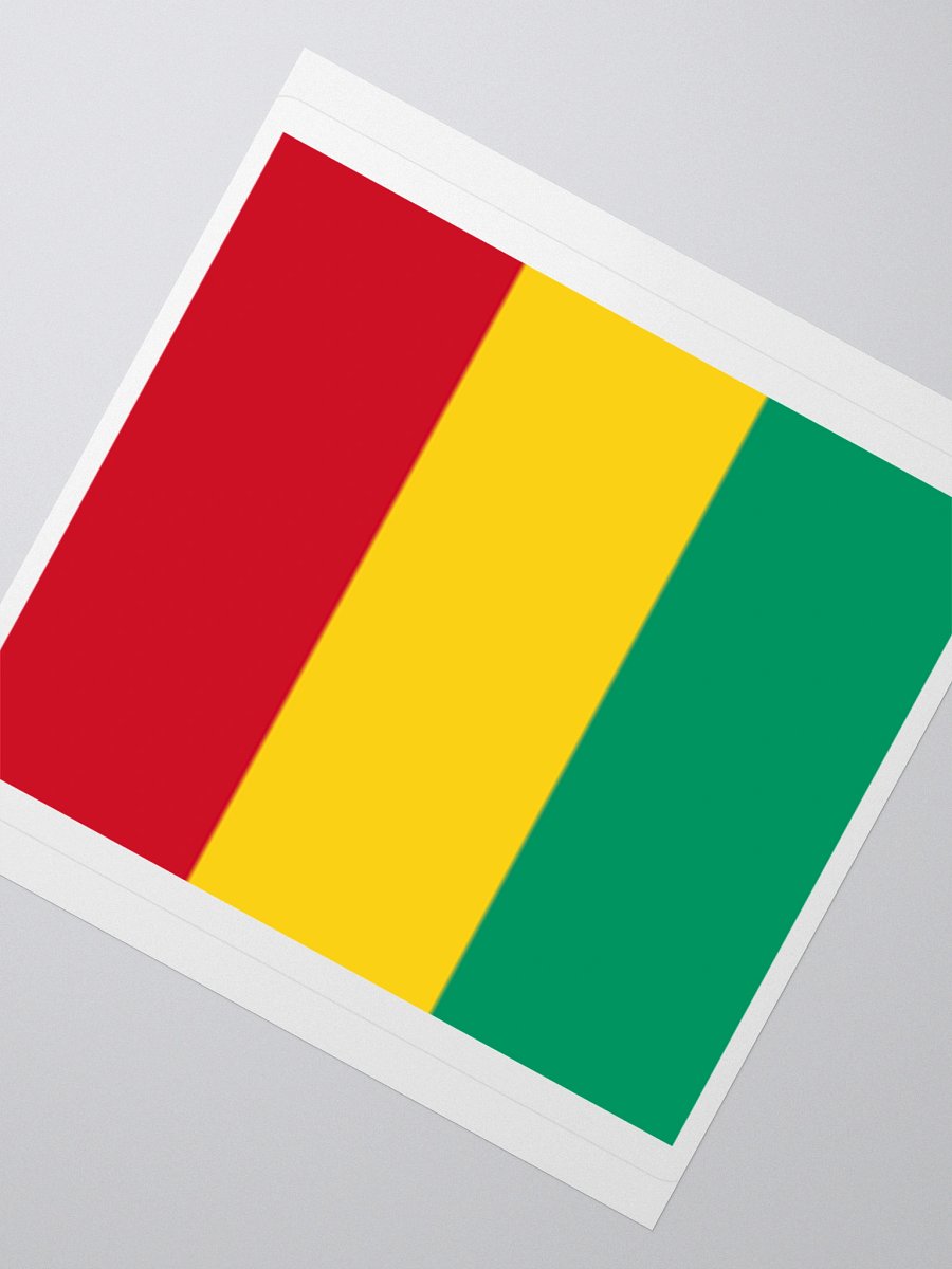 Guinea Flag Sticker | Red Yellow Green Design | Durable Vinyl | 3 Sizes product image (5)