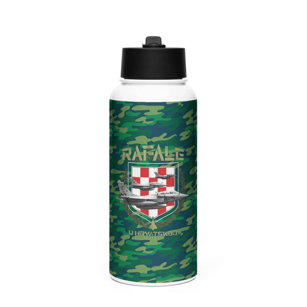 Rafale Fighter Jets Camo Stainless Steel Bottle product image (1)