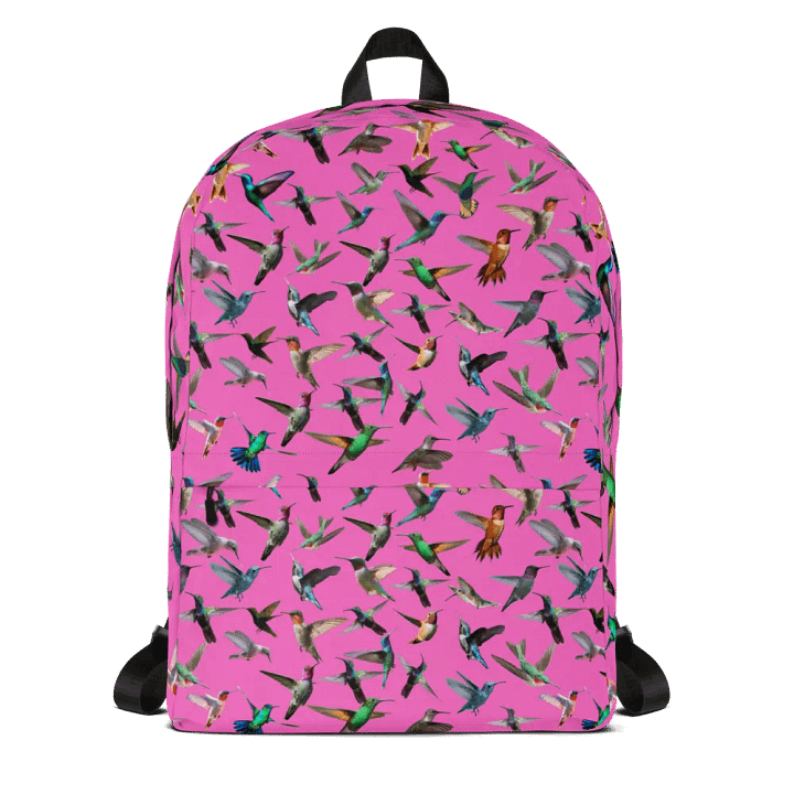 humming bird print backpack pink Backpack for young girls product image (1)
