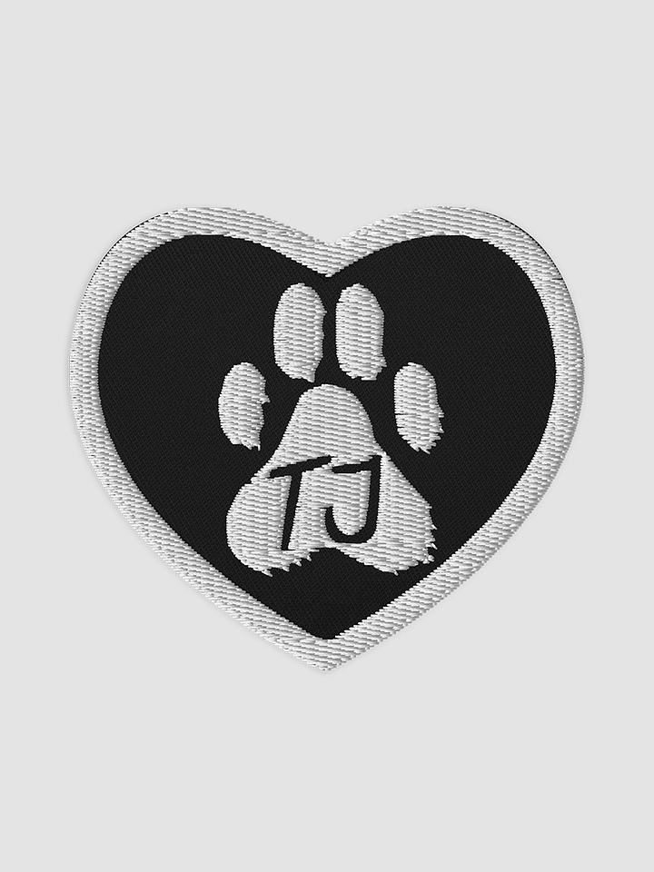 TJ Paw Embroidered Patch - Heart (White Detail) product image (1)