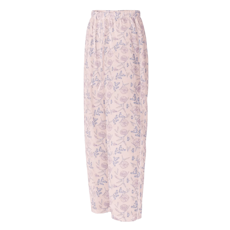 Elegant Floral Silk Pajama Pants product image (1)