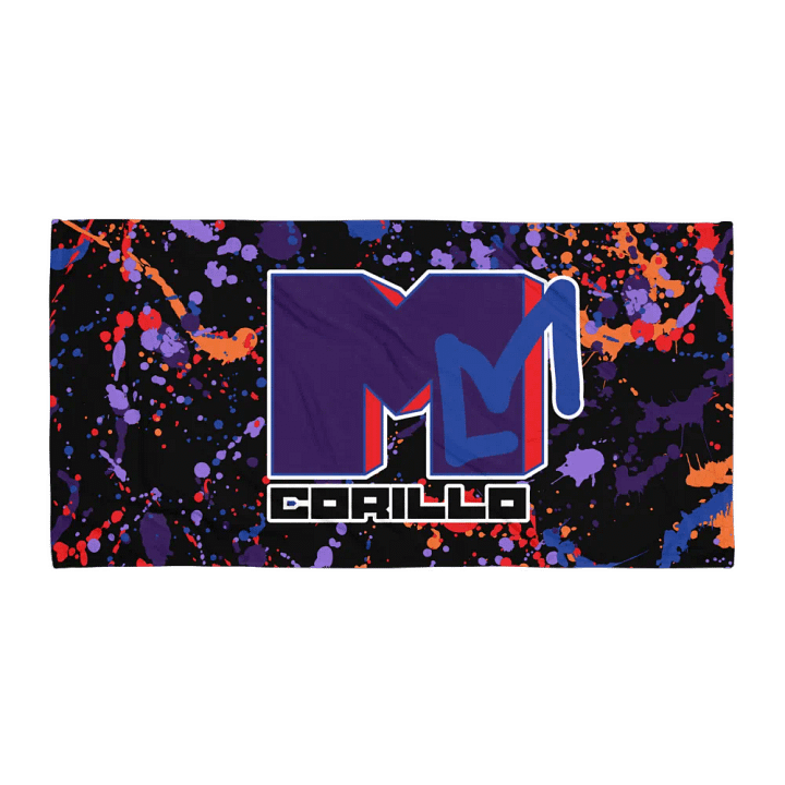 Retro Music Beach Towel - Purple product image (1)