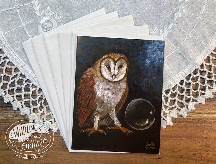 Barn Owl - Set of 5 A2 Notecards with Envelopes product image (1)