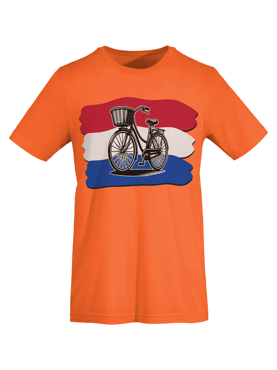Netherlands Flag And Bicycle Signature Unisex T-Shirt product image (15)