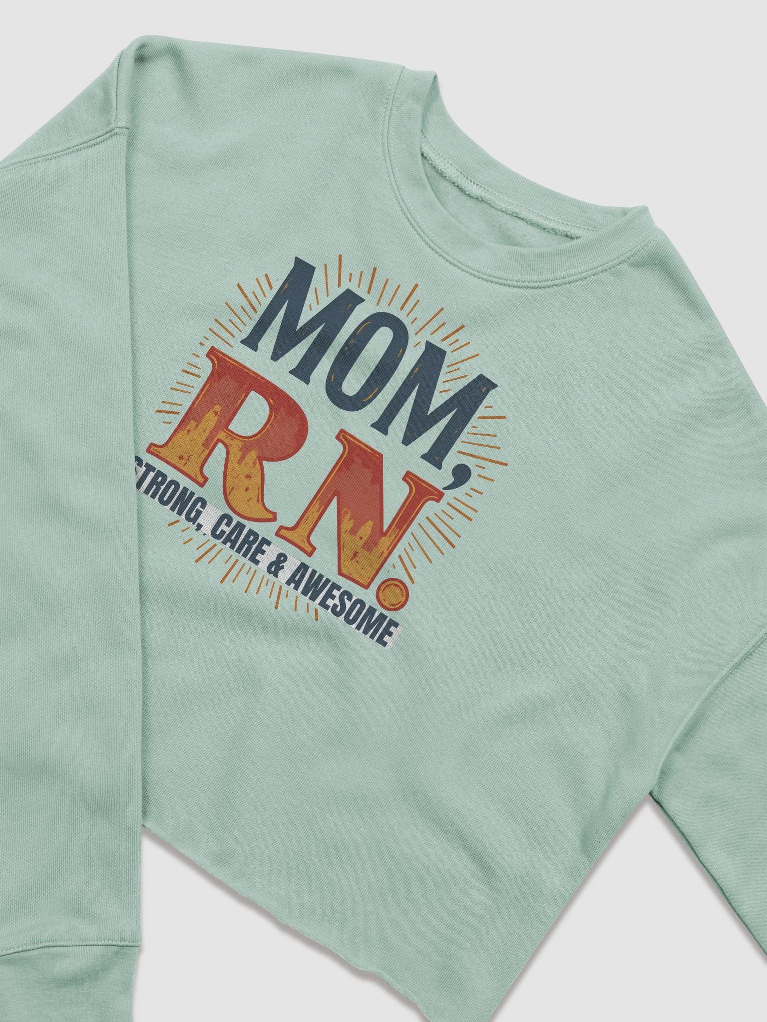 Mom, RN Burst Crop Sweatshirt product image (9)