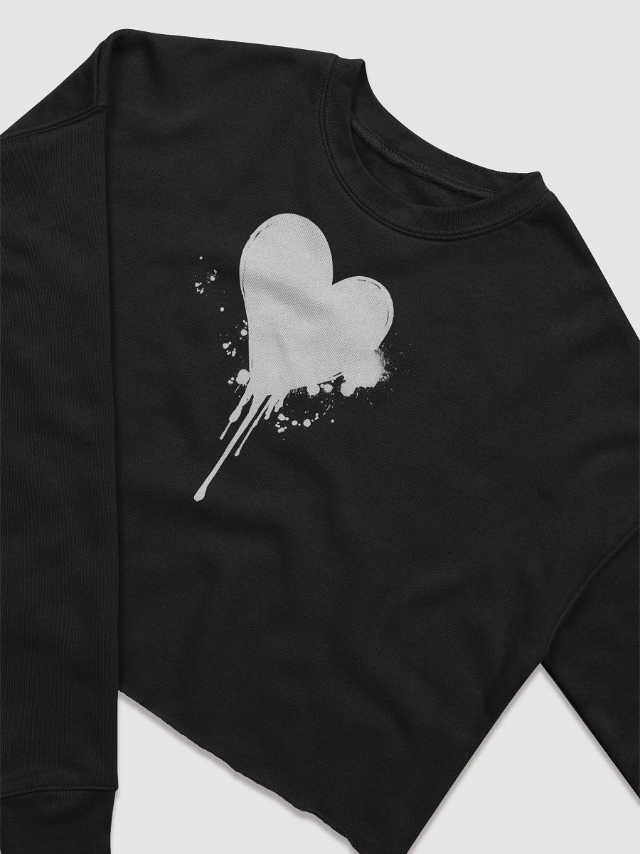 Bleeding Heart Cropped Sweatshirt - BLACK product image (7)