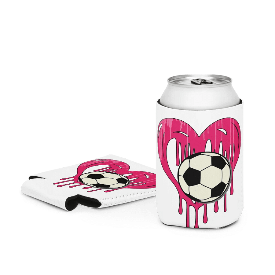 Heart Soccer Love Struck Can Cooler product image (4)