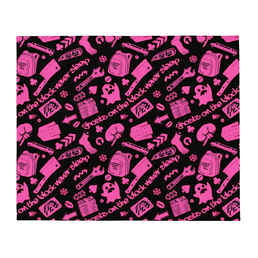 Ghosts On The Block Never Sleep Throw (Pink November) product image (3)