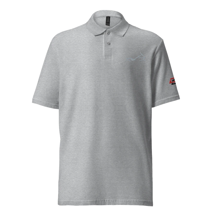 Shadow Bagger Embroidered Polo Shirt in White or Grey product image (1)