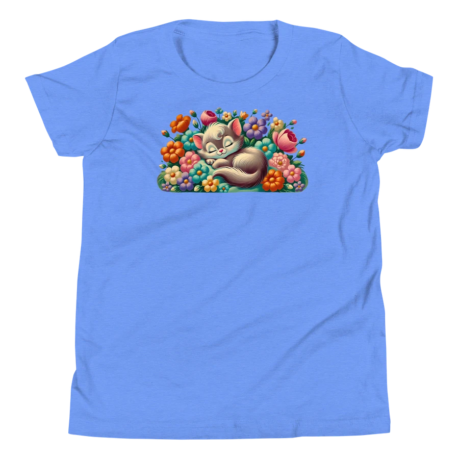 Kitten Sleeping in Flowers Kids T-Shirt product image (15)