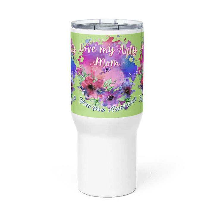 Artsy Mom Floral Travel Mug gift for creative moms on mothersday product image (3)