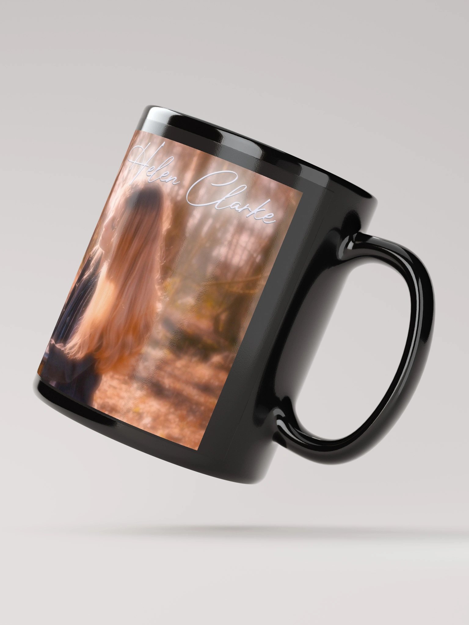 Helen Clarke Black Glossy Mug product image (4)