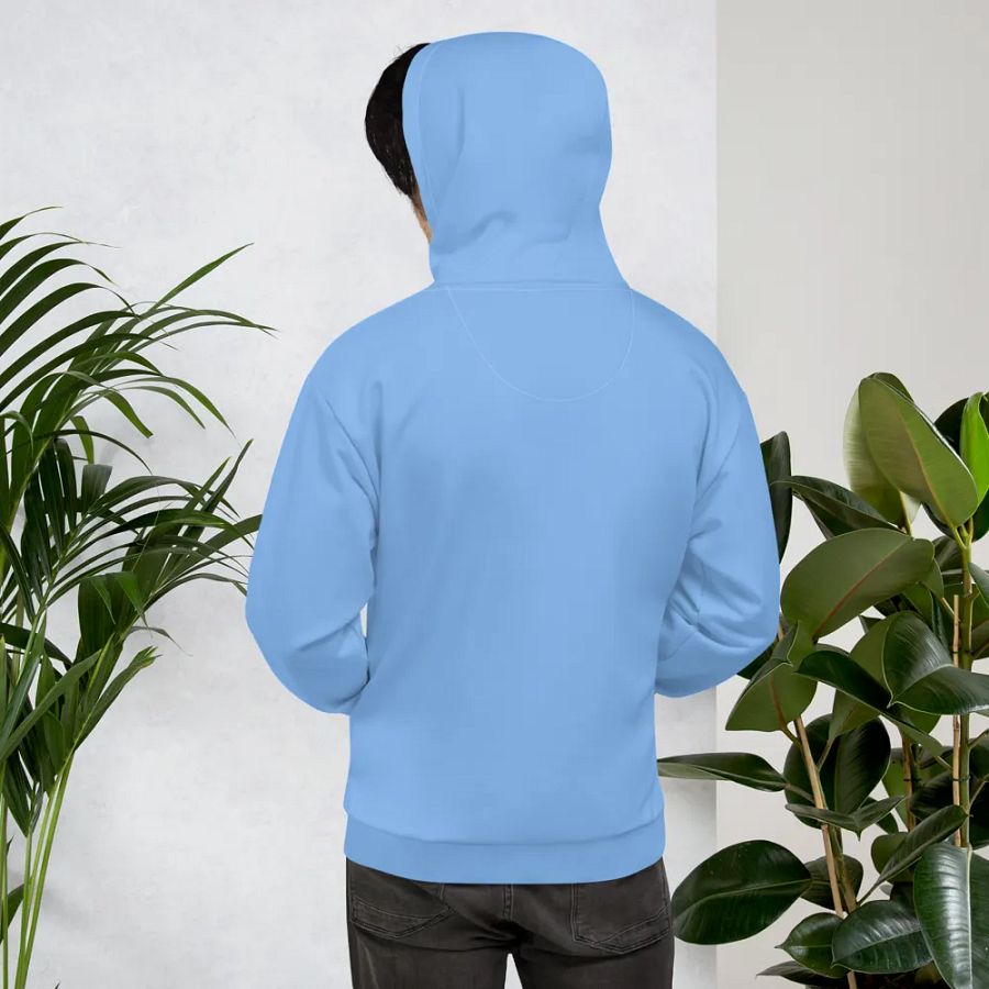 Plain Light Blue True Summer Unisex Recycled Polyester Heavyweight Premium Hoodie by Treasure Pie product image (11)