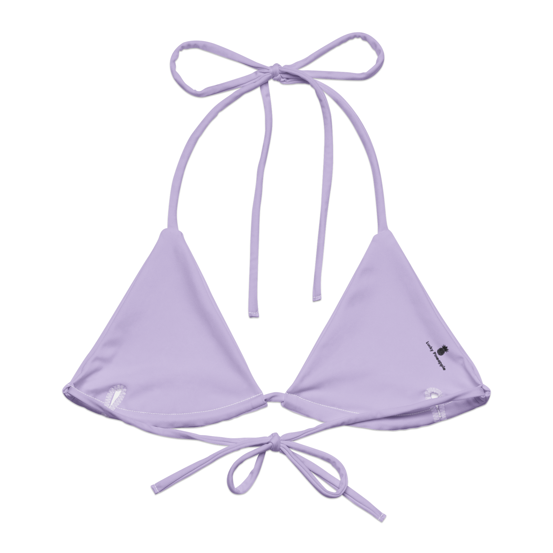 Soft Lilac Solid Color String Bikini Top product image (2)