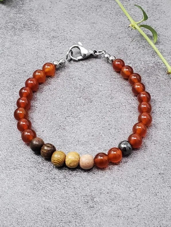 Together Strong Bracelet – Carnelian & Hematite Courage, Confidence & Unity Healing Jewelry product image (3)
