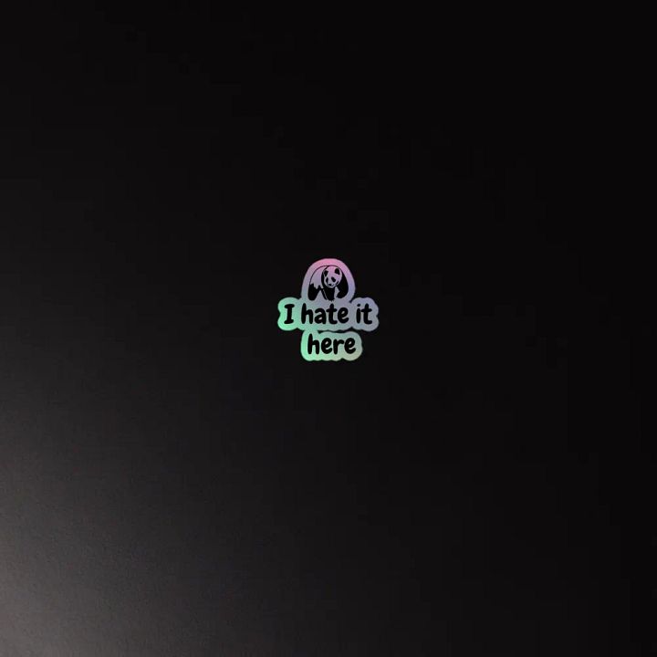 I hate it here panda sticker product image (2)
