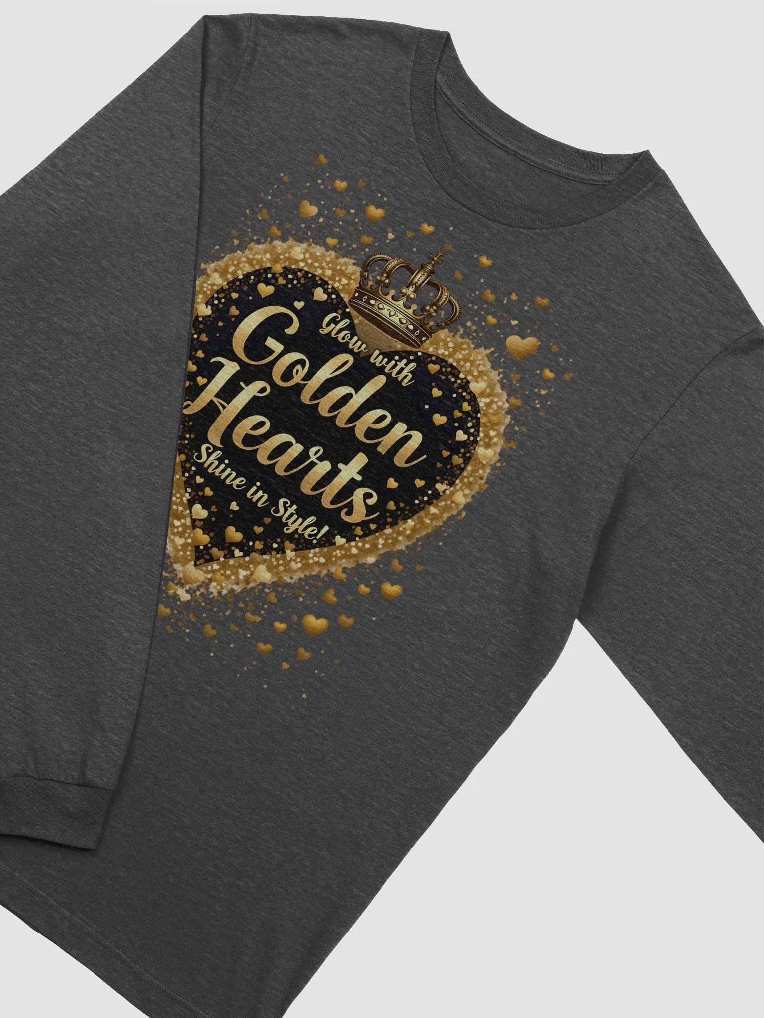Black History Month Golden Hearts Shine in StyleLong Sleeve Tee product image (36)