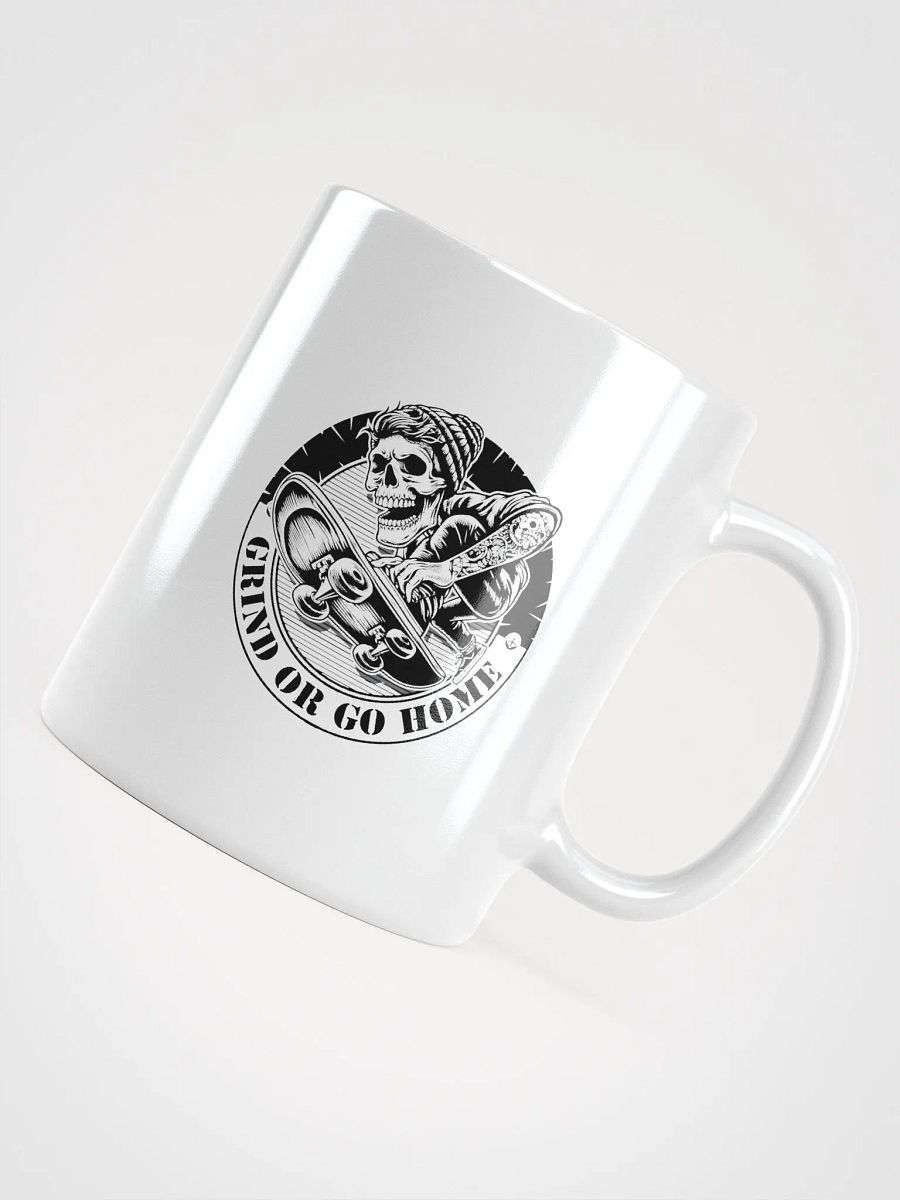 Grind Or Go Home | Skeleton Street Skater Mug product image (4)