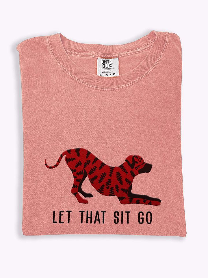 Let That Sit Go T-Shirt(Embroidered) of a Rhodesian Ridgeback(Brindle) product image (1)