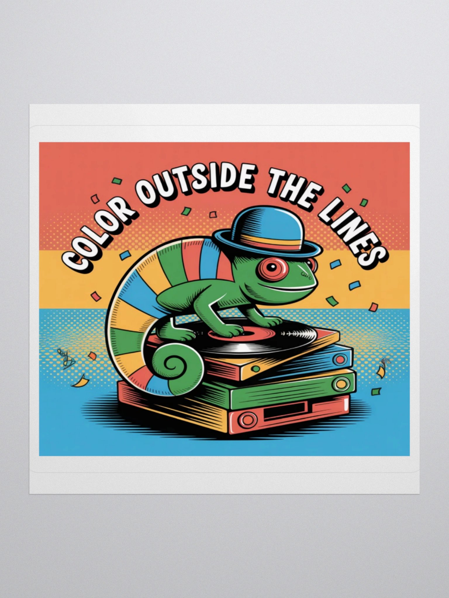 Color Outside the Lines Sticker - Exclusive Chameleon Design product image (2)
