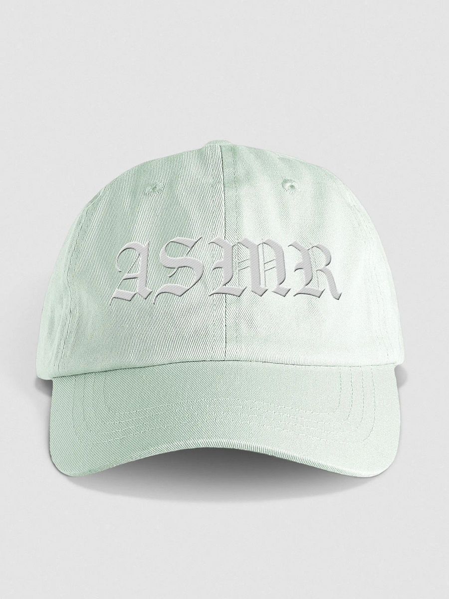 ASMR Old English Pastel Green Dad Hat product image (1)