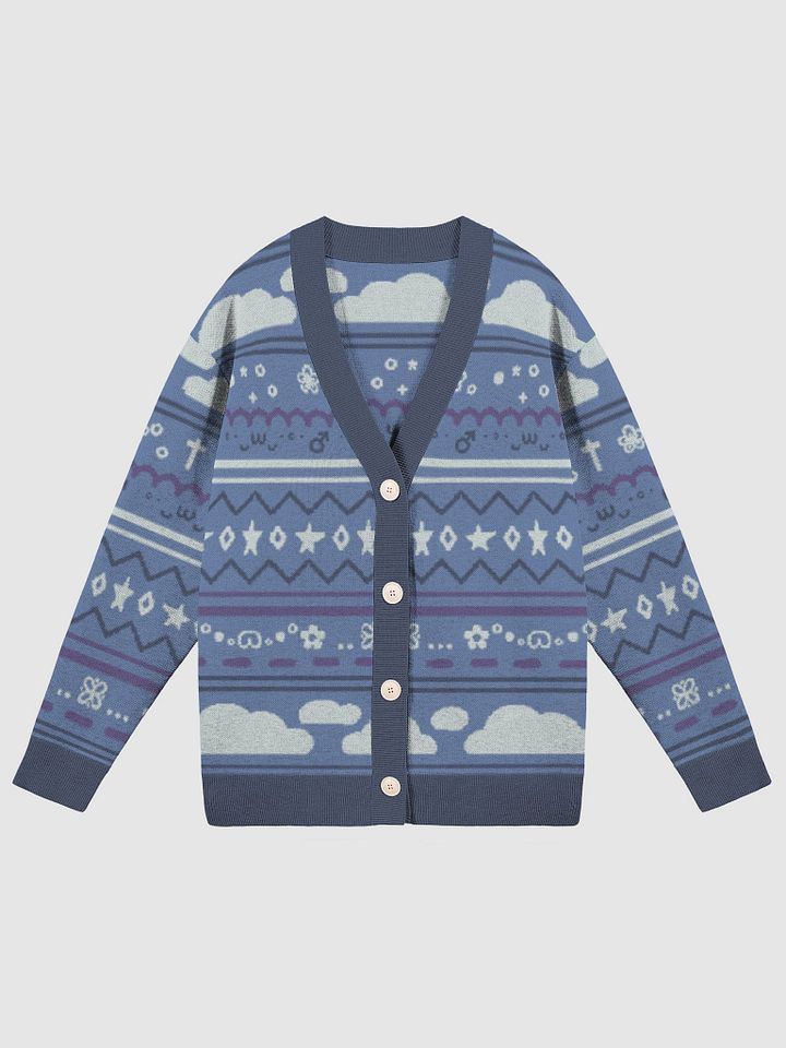 Cloudy Christmas Cardigan - Blue product image (1)
