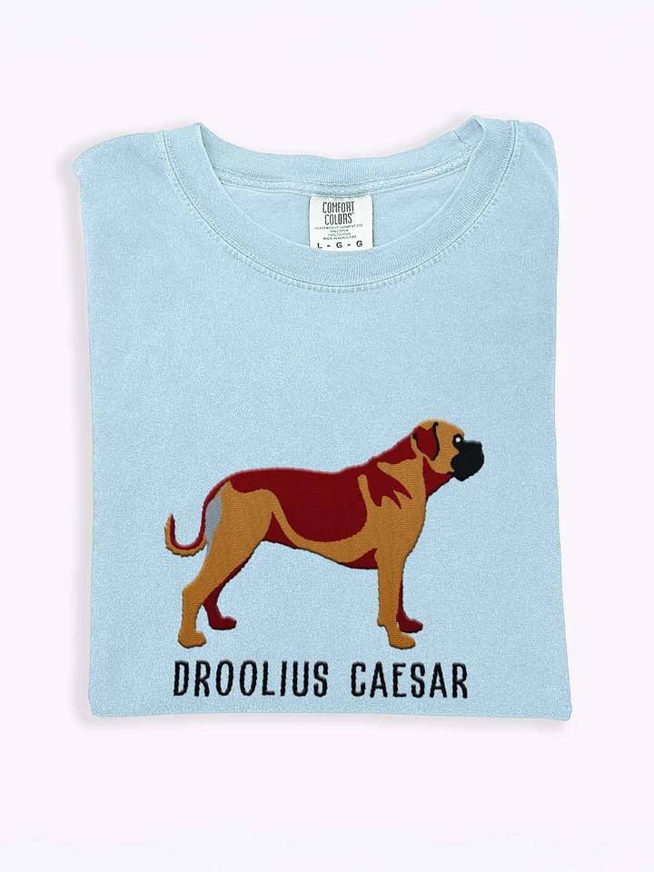 Droolius Caesar T-Shirt(Embroidered) of a Bullmastiff(Tan) product image (1)
