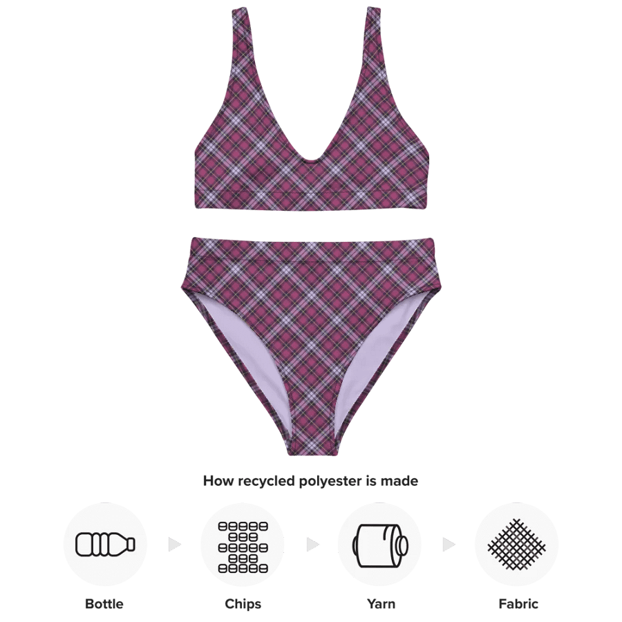 Bright Purple Plaid Bikini product image (10)