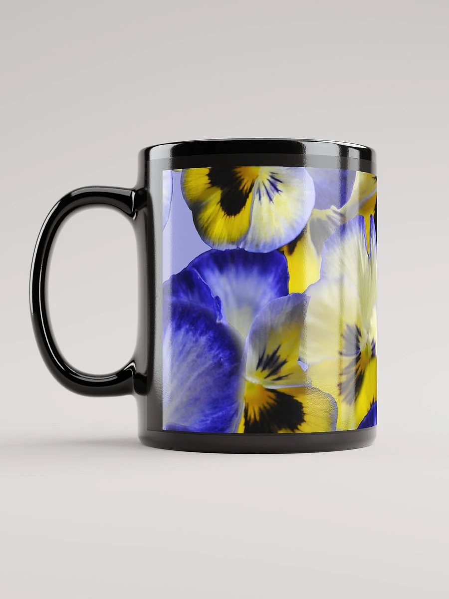Blue and Yellow Pansies Black Coffee Mug product image (12)