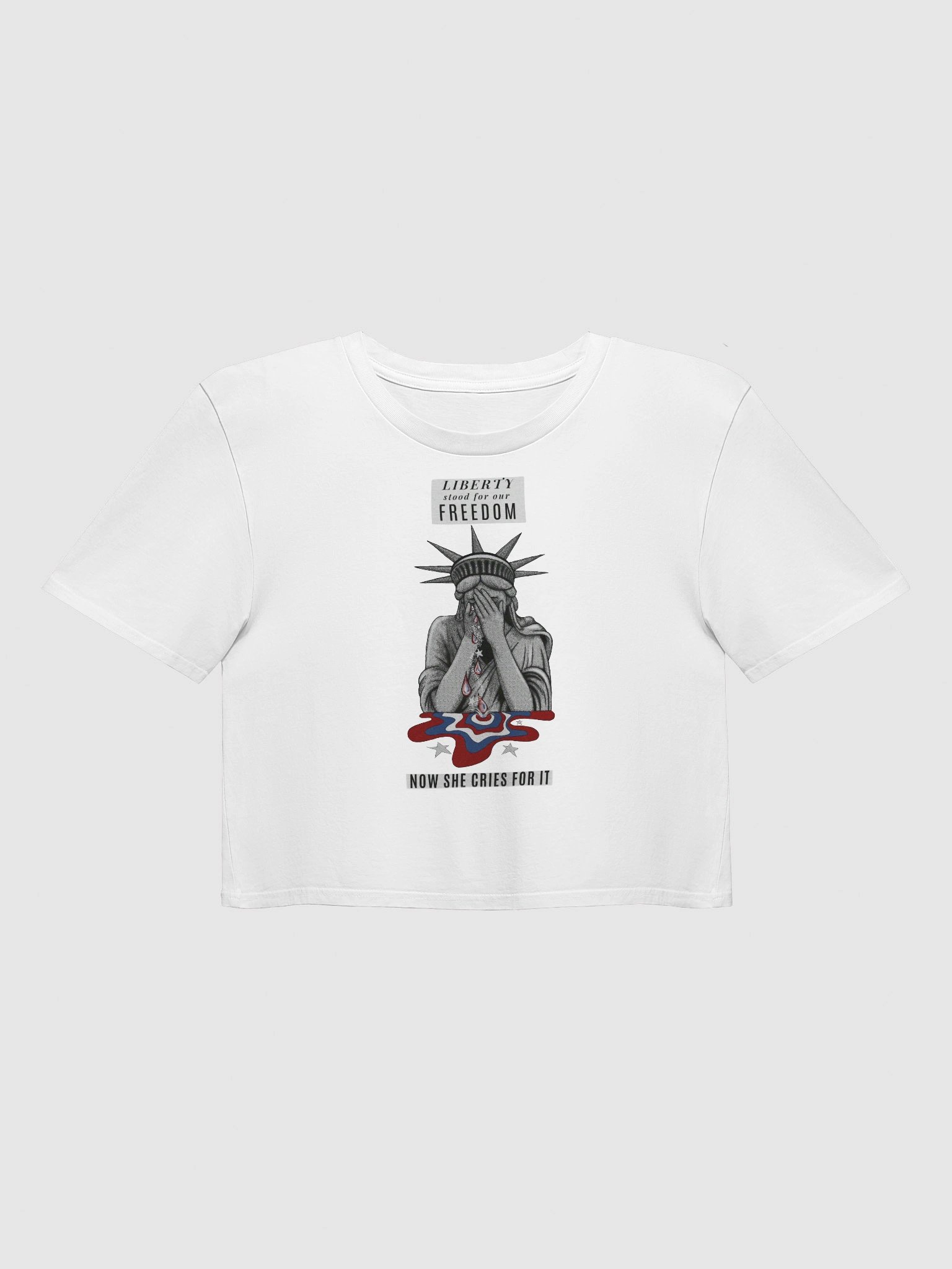 Liberty In Mourning- Lady Liberty Crop Top product image (2)