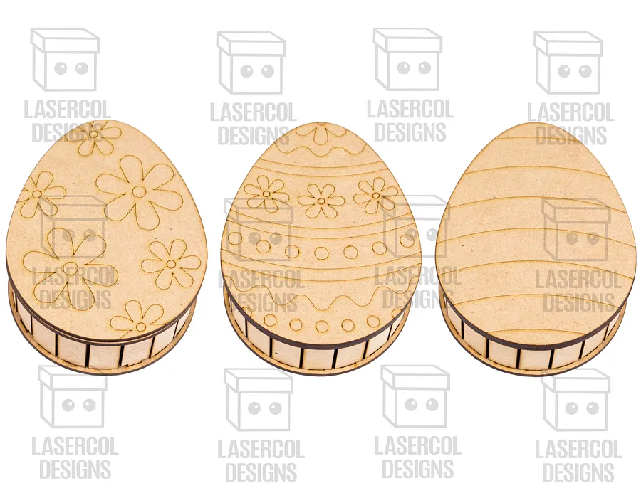 Easter Egg Gift Boxes (3 Sizes, 12 Styles) - Laser Cut Files product image (10)