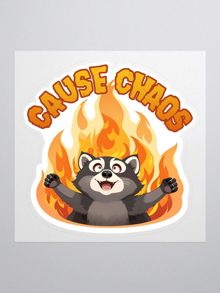 Cause Chaos Raccoon Sticker product image (1)