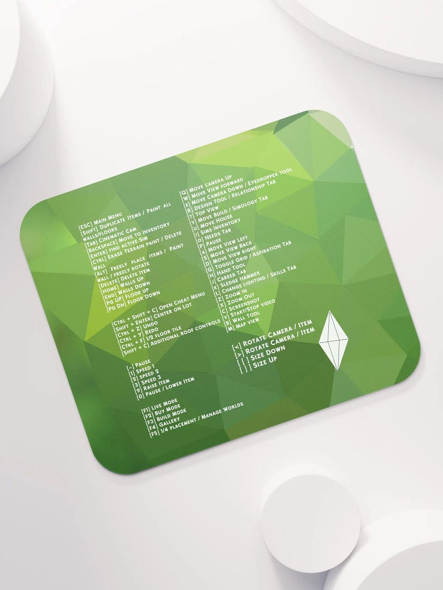 Green Sims Hotkeys Mousepad product image (7)