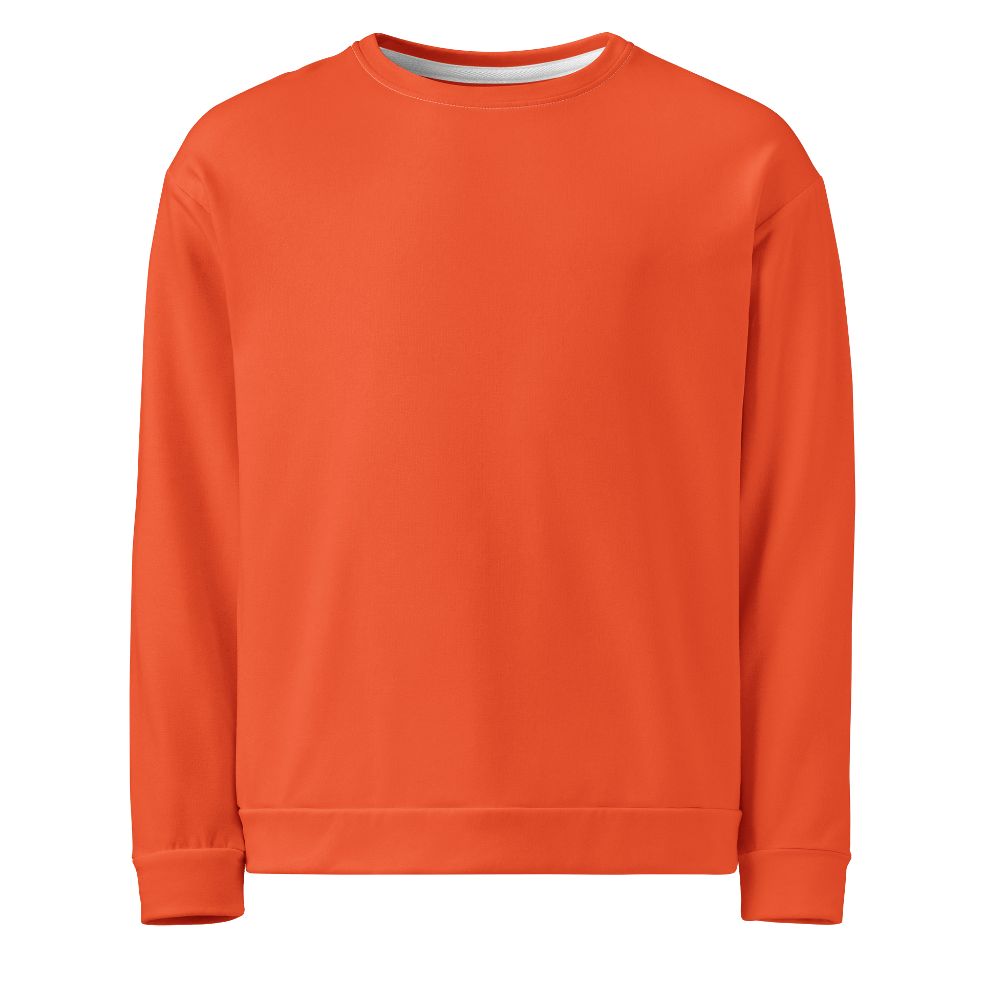 Hibiscus Orange Solid Color Eco Friendly Unisex Sweatshirt product image (1)