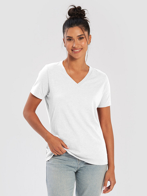 Photo showing Bella+Canvas Women's Relaxed V-Neck T-Shirt 