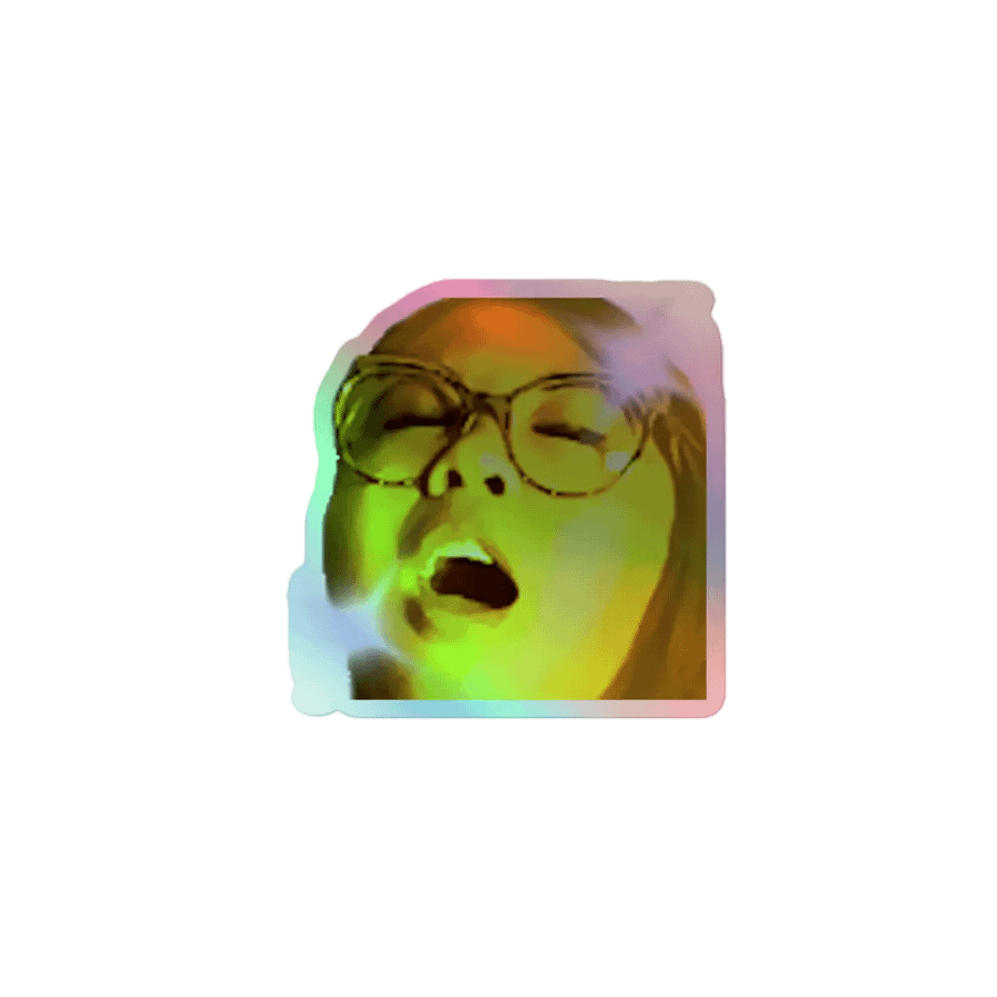 Golden Gasm 3 inch holographic sticker product image (1)