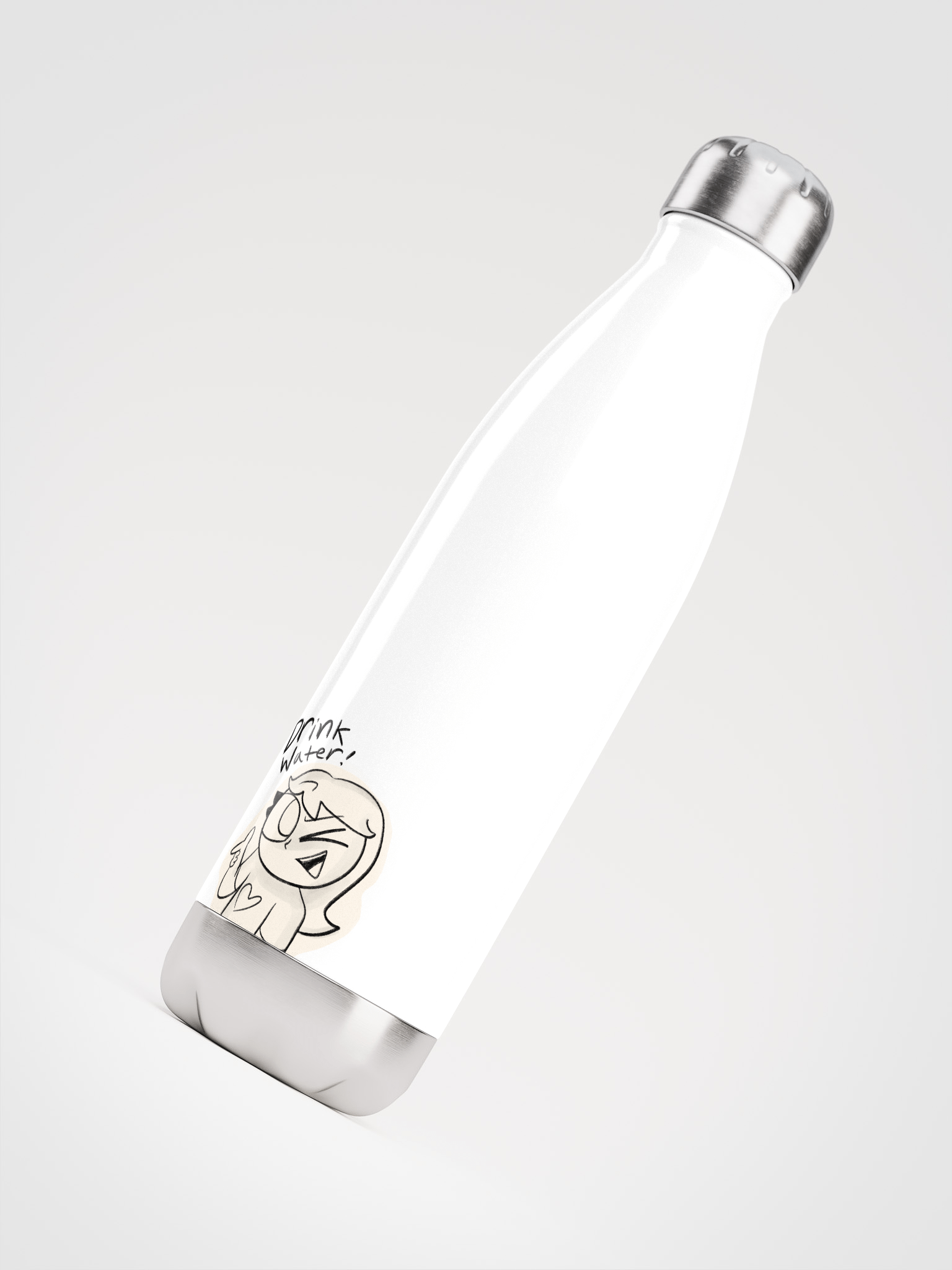 Indy "Drink Water" Water Bottle (White version) product image (4)